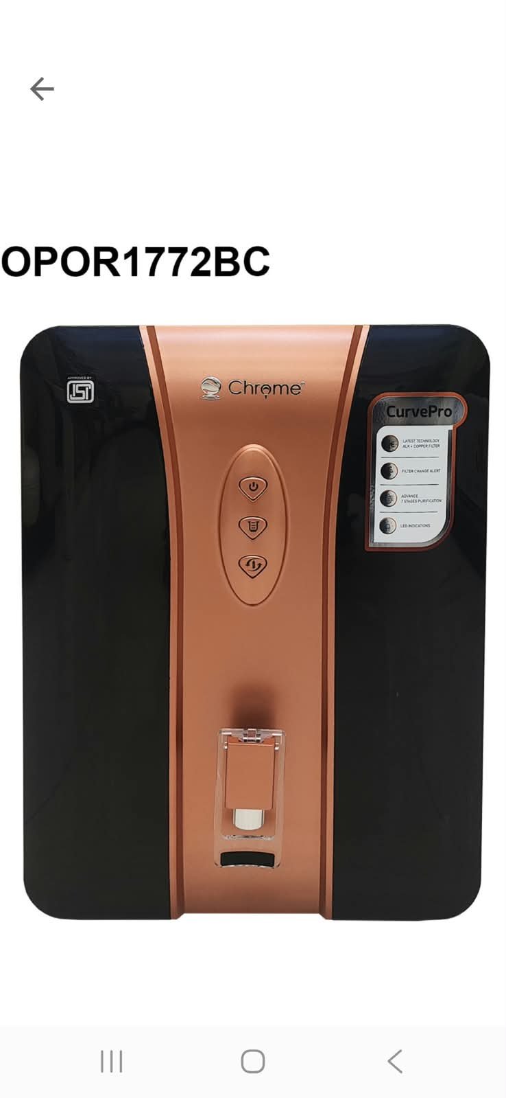 Black & Gold RO Purifier