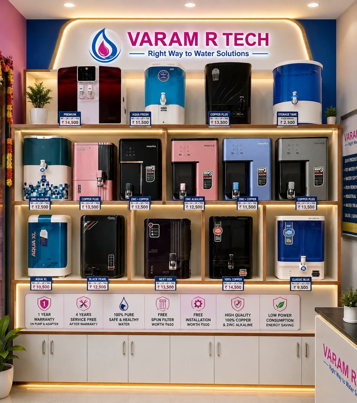 VARAM R TECH Showroom & Purifier Display